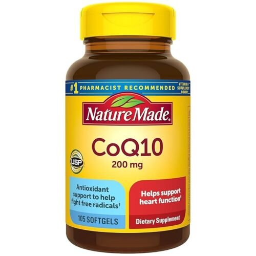 nature made coq10 200 mg – 105 softgels | heart health & cellular energy support