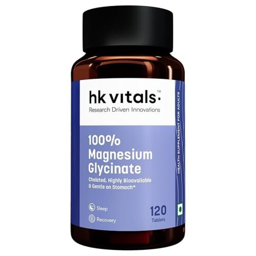 hk vitals 100% magnesium glycinate (1880mg) 120 tablets | for better sleep quality & muscle recovery visit the hk vitals store