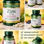natu re bou nty zinc 50mg 100 tablet