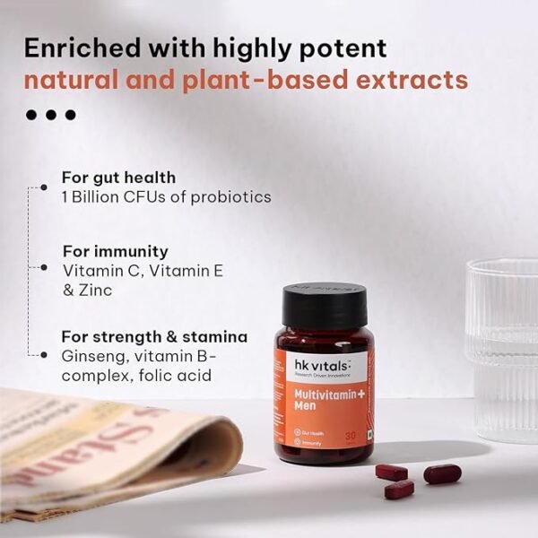 hk vitals multivitamin plus men, 30 tablets | daily multivitamin for men