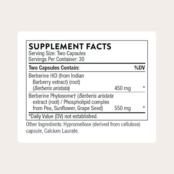 thorne research berberine capsules, 60 count