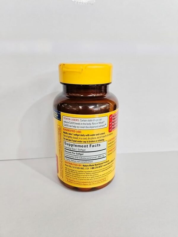 nature made coq10 200 mg – 105 softgels | heart health & cellular energy support