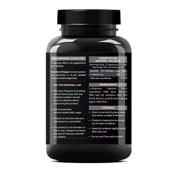 muscleblaze l arginine (90 capsules) | supports nitric oxide production