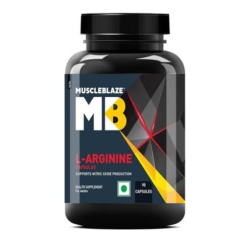 muscleblaze l arginine (90 capsules) | supports nitric oxide production