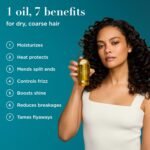 ogx argan oil of morocco extra penetrating oil for renewing plus dry and coarse hair, 100ml